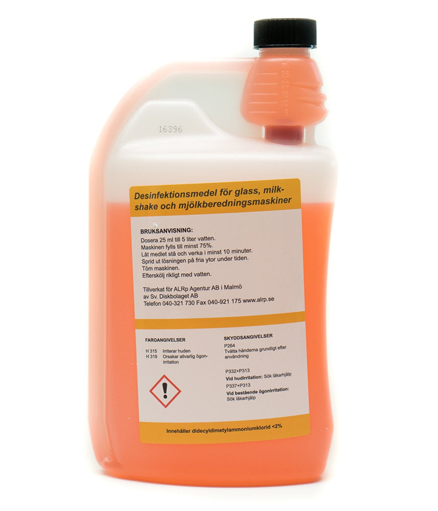 Desinfektionsmedel 1L, m doser, Röd