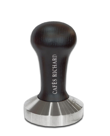 Stamp 53mm CAFES RICHARD, trähandtag, svart