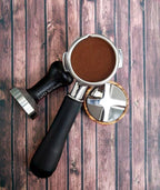 Stamp 53mm CAFES RICHARD, trähandtag, svart