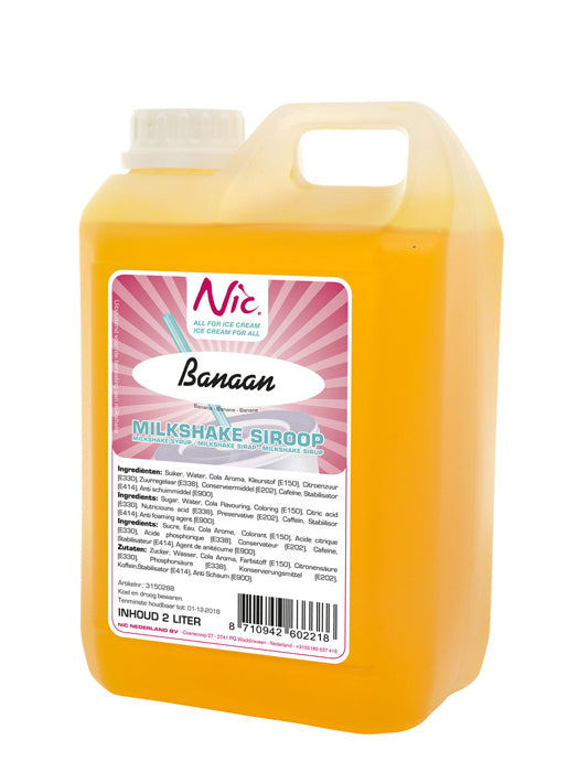 Milkshakesyrup, banan 2L