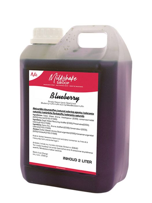 Milkshakesyrup, Blåbär 2L
