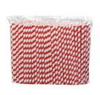 Sugrör papper 250st röd/vit