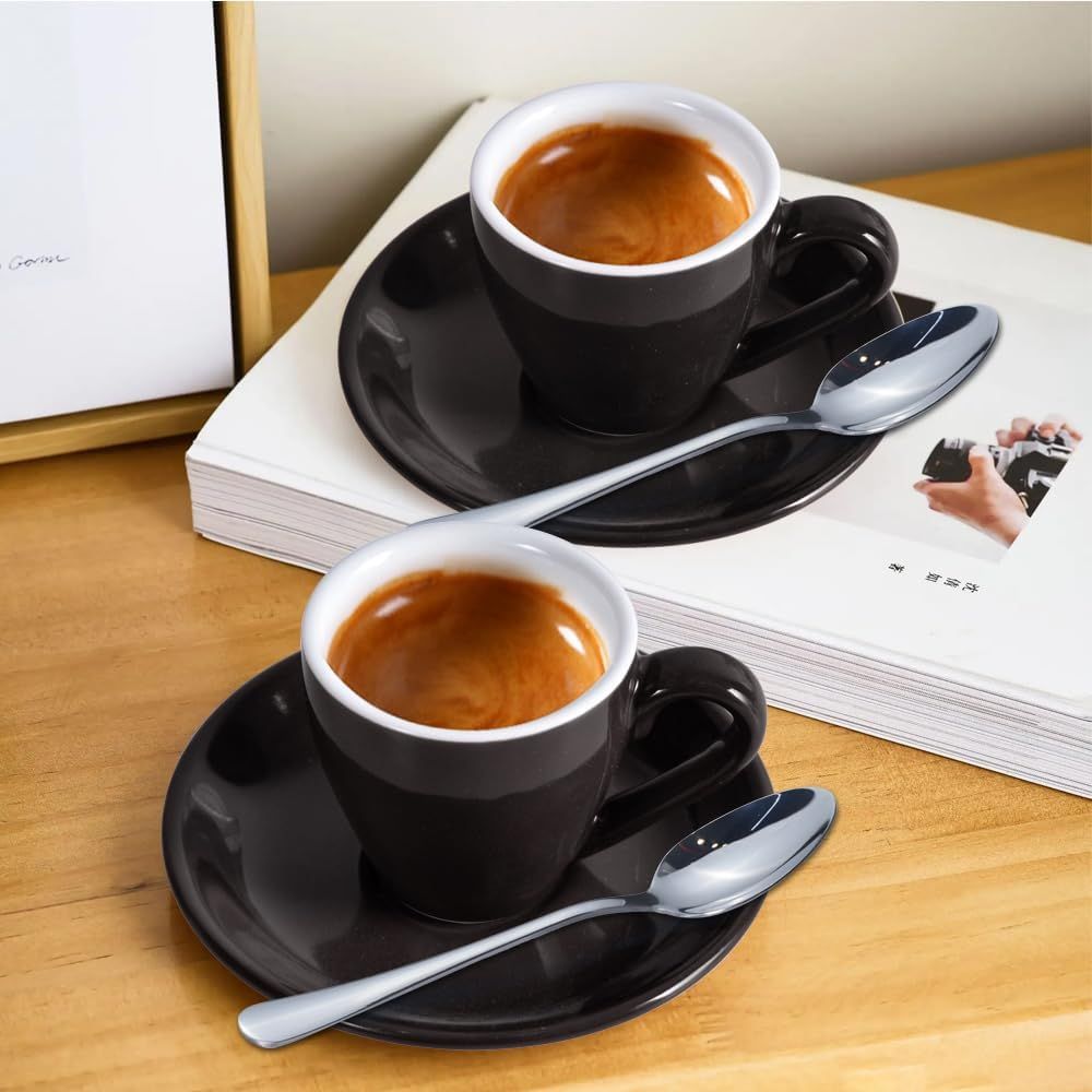 Cappuccinokopp Genova, 140ml, svart
