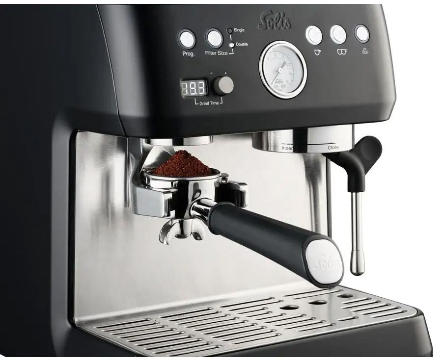 Solis Perfetta Espresso Grind - Espressomaskin m kvarn, svart