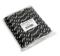 Sugrör papper 150st svart/vit