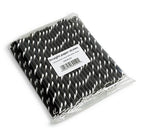 Sugrör papper 150st svart/vit